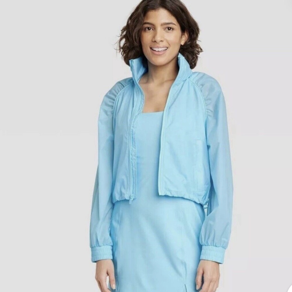 Women's Windbreaker Full Zip
Jacket - All In Motion Light Blue 🆕
